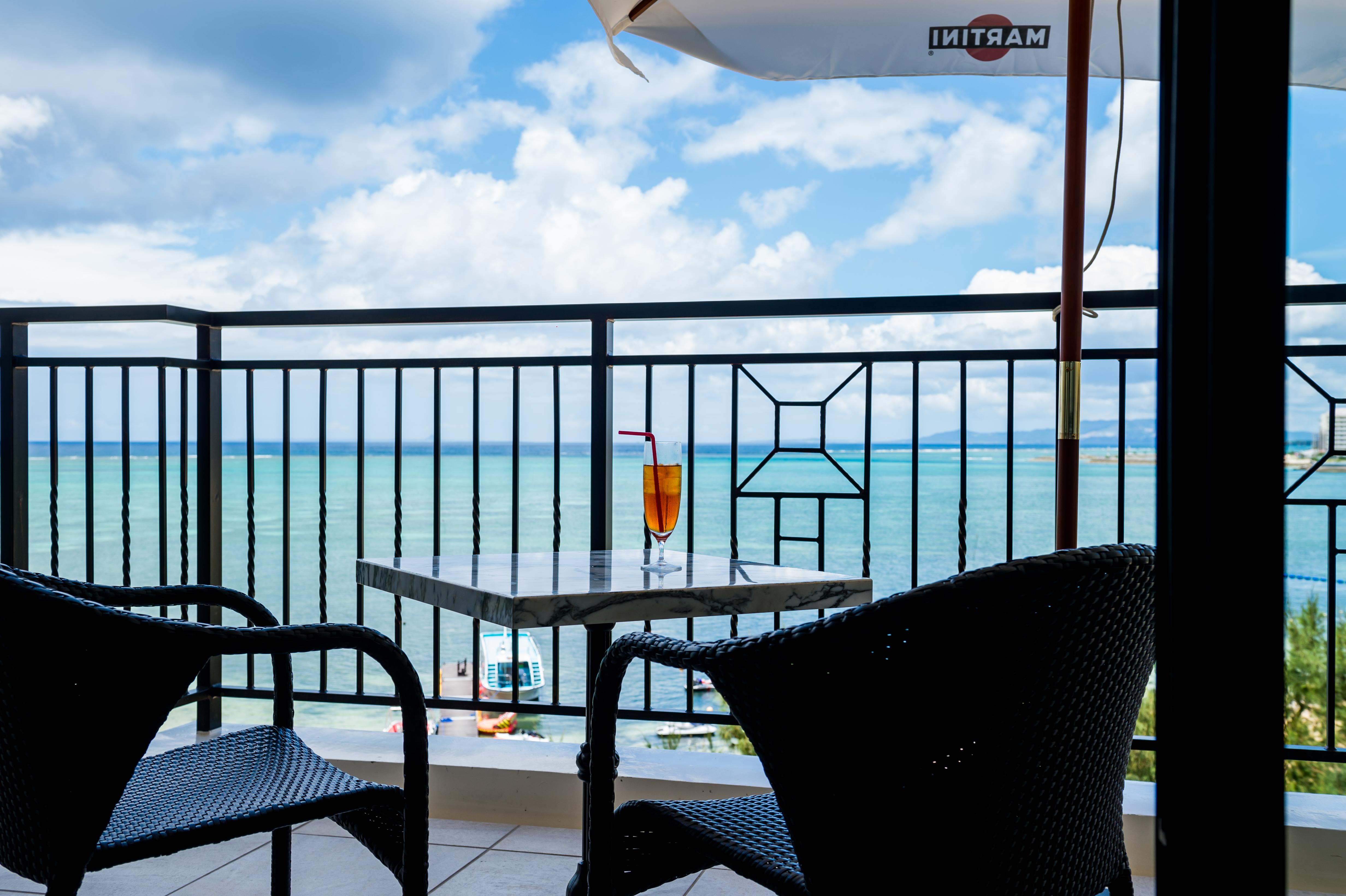 Hotel Monterey Okinawa Spa & Resort Onna Exterior photo View from the balcony of a hotel room